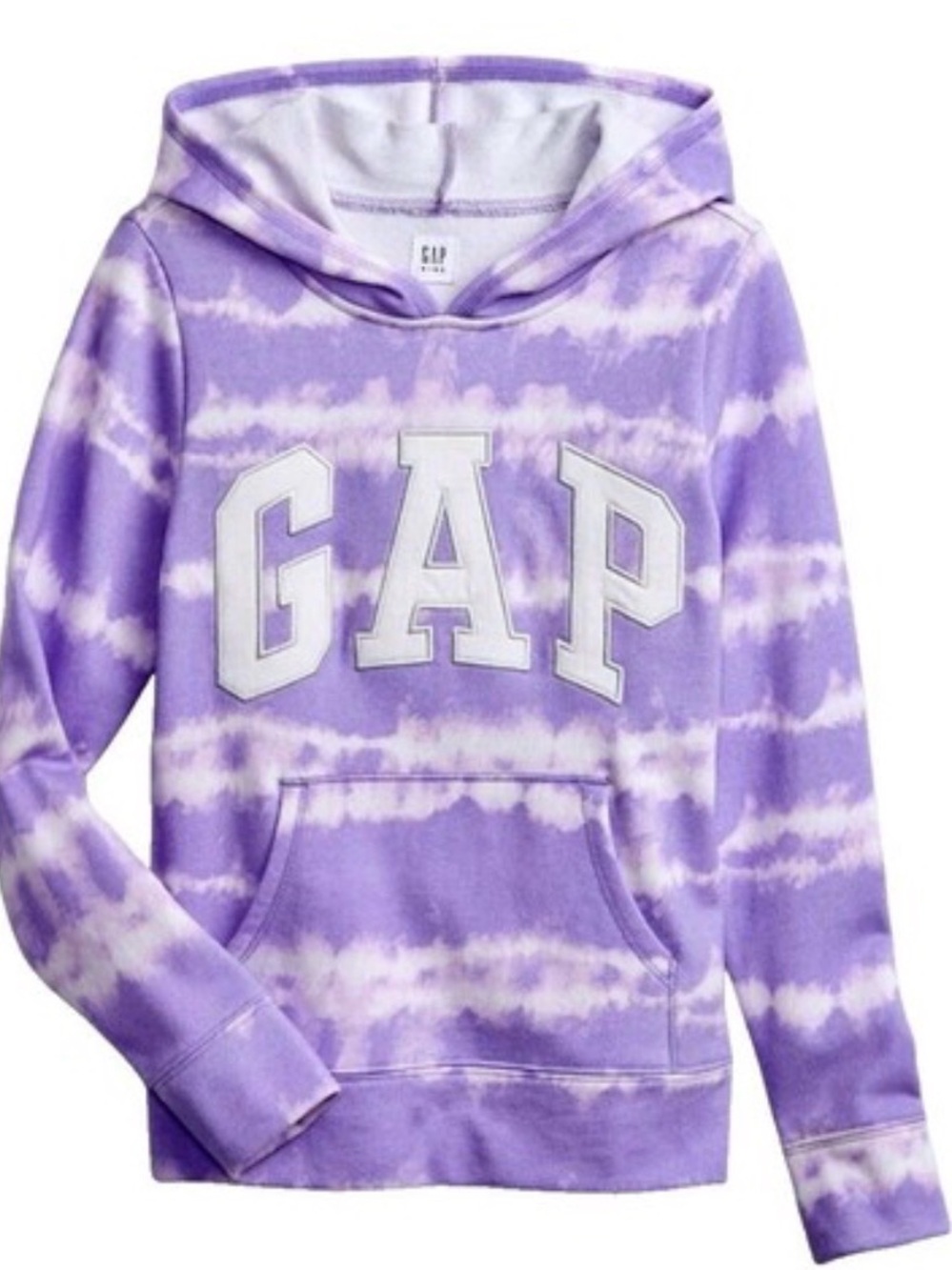 GAP Lavender and White Tie-Dye Hoodie